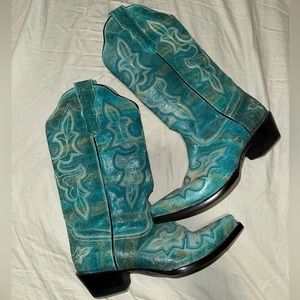 Turquoise Roper Cowgirl Boots